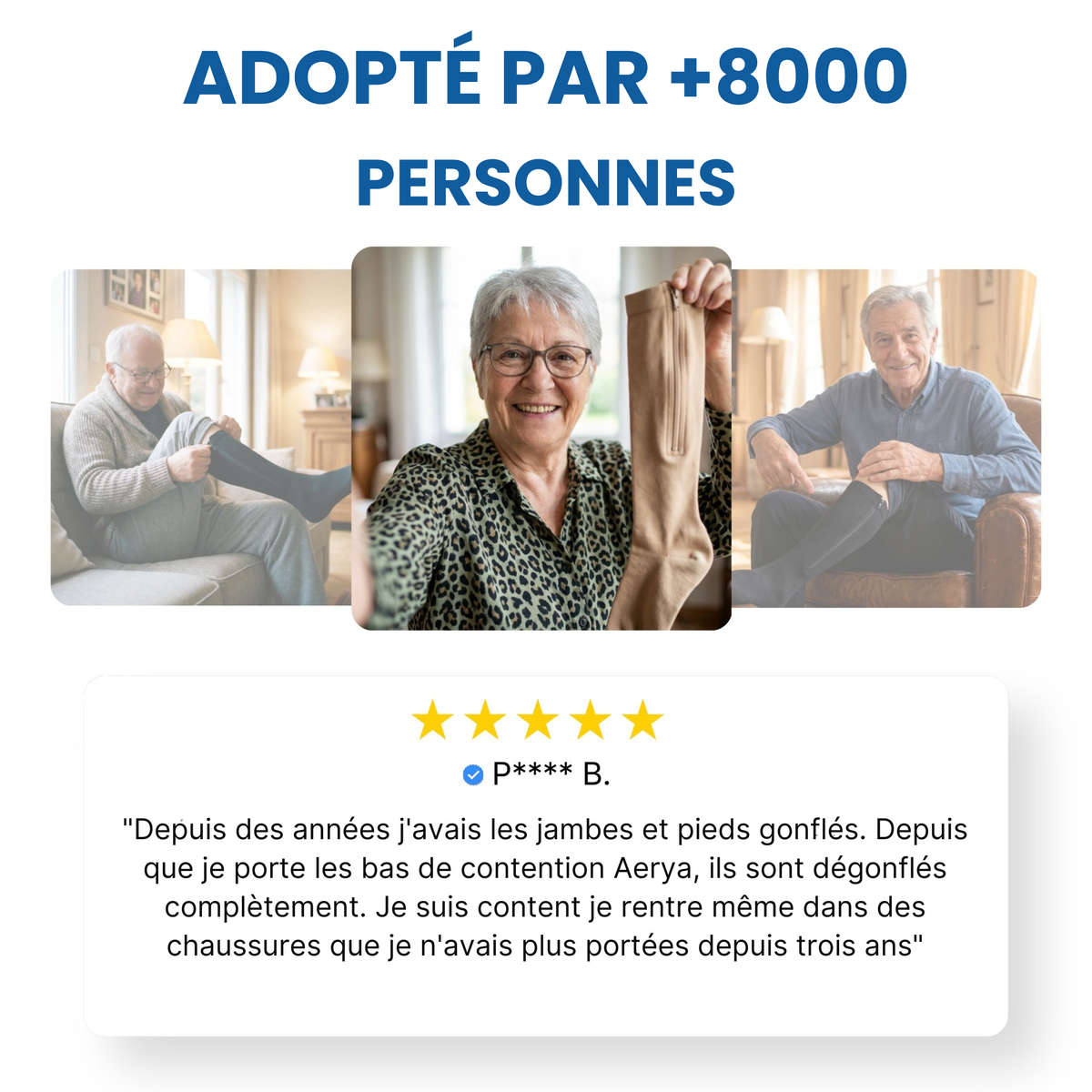 Aerya™ – Bas de Contention Zippés